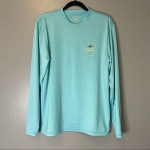 Billabong Sol Searcher Tropical Green Long Sleeve Rashguard Loose Fit Large